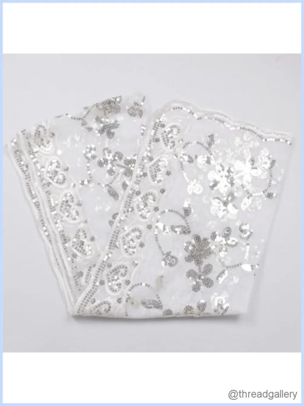 Sequin Mesh Shawl Wrap Embroidered Sheer Scarf Women